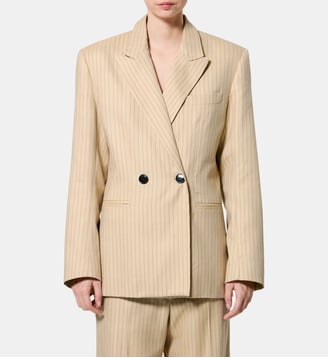 Veste Ranya rayée - Isabel Marant - Beige