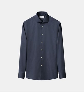 Chemise Signature Flannel - Eton - Bleu foncé
