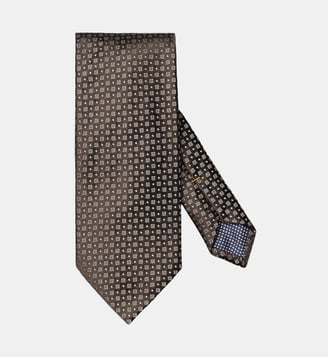 Cravate classique en soie - Eton - Marron