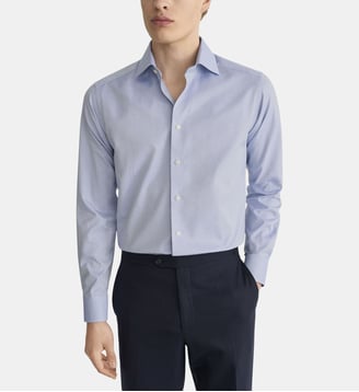 Chemise Royal Oxford à manches longues - Eton - Bleu clair