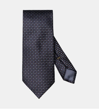 Cravate Classique en Soie Tissée - Eton - Bleu marine