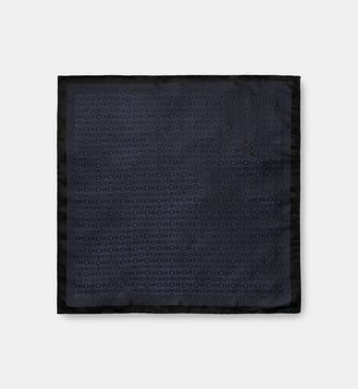 Pochette de costume en soie - Eton - Bleu marine