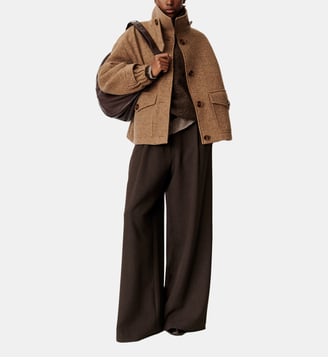 Blouson Hattson col montant fermeture boutonné - Sessùn - Marron clair