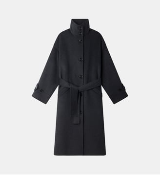 Manteau Oslo en laine mélangée - Sessùn - Charbon
