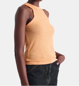 Débardeur ajusté en lin Safrina - Iro - Tangerine