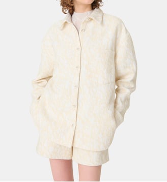 Surchemise Daffy en tweed - Iro - Jaune et blanc