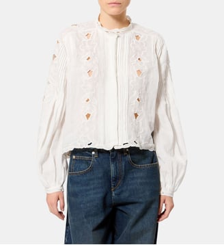 Top Rubra brodé - Isabel Marant - White