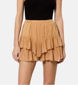 Short Jocadia à volants  - Isabel Marant - Caramel
