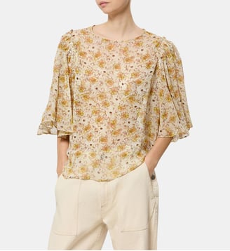 Top Floma imprimé - Isabel Marant - Jaune et écru