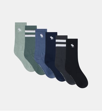 Lot de 6 paires de chaussettes - Abercrombie Kids - Bleu et vert