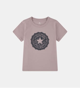T-shirt droit coton mélangé signature étoile - Converse - Taupe clair