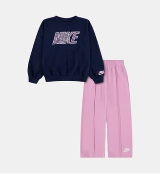 Ensemble Retro en coton mélangé signature - Nike - Bleu et rose