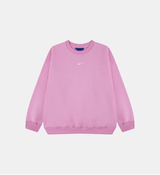 Sweat droit coton mélangé swoosh - Nike - Rose clair