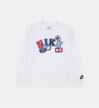 T-shirt droit manches longues signature - Nike - White