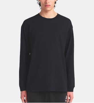 T-shirt à manches longues droit en coton - Skims - Nuit noire