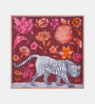 Carré Gustav en laine - Inoui Editions - Bordeaux et rouge