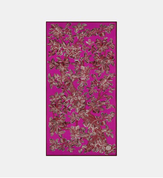 Étole Arboris en laine - Inoui Editions - Fuchsia