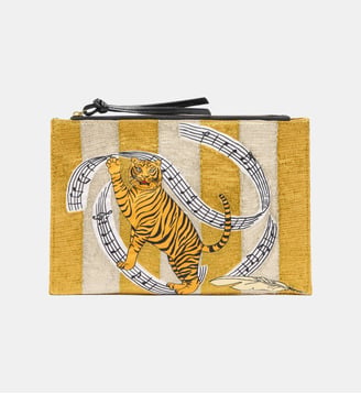 Pochette brodée Le Musicien - Inoui Editions - Beige