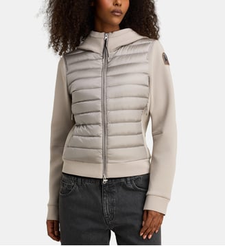Veste courte à capuche Caelie bi matière - Parajumpers - Gris