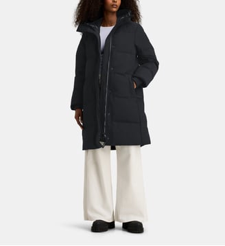 Parka mi longue Louise à capuche - Canada Goose - Noir