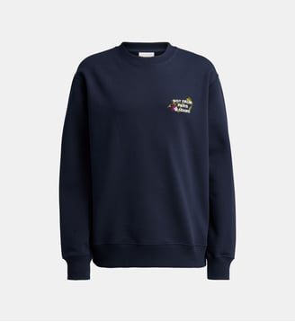 Polo Mirror Vine Embroidered Slogan coton - Drôle De Monsieur - Bleu marine