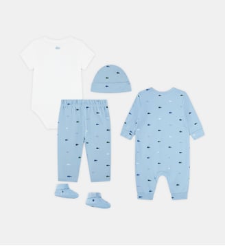 Coffret de naissance 5 pièces - Lacoste - Bleu et blanc