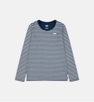 T-shirt rayé manches longues - Levi's Kids - Bleu et blanc