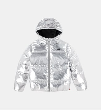 Doudoune courte matelassée zippée capuche - Levi's Kids - Argenté