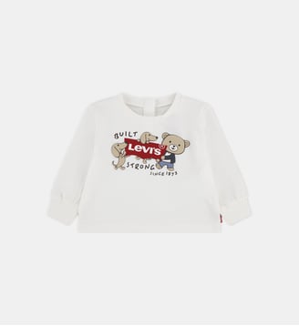 T-shirt manches longues signature et oursons - Levi's Kids - Blanc