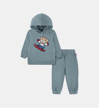 Ensemble 2 pièces coton mélangé ourson - Levi's Kids - Bleu gris