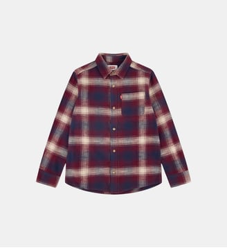 Chemise droite coton à carreaux - Levi's Kids - Bordeaux et bleu