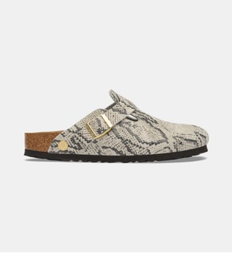 Sabot Boston Leve en cuir - Birkenstock - Vert foncé