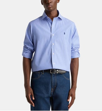 Chemise Regent ajustée rayée en popeline - Polo Ralph Lauren - Bleu et blanc