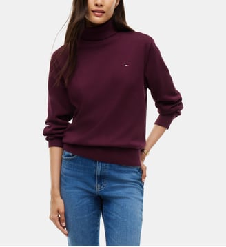 Pull à col roulé Essential - Tommy Hilfiger - Bordeaux