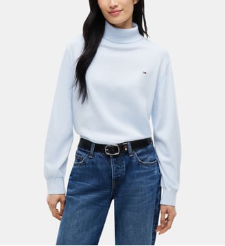 Pull à col roulé Essential - Tommy Hilfiger - Bleu clair