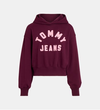 Sweat à capuche Tommy Arch - Tommy Hilfiger - Bordeaux et rose