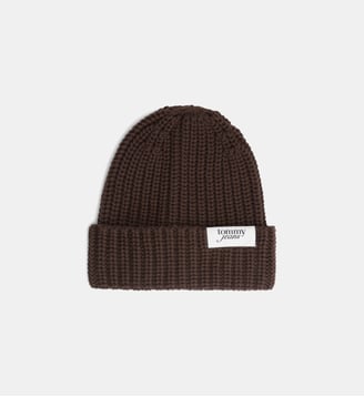Bonnet en coton revers signature - Tommy Hilfiger - Marron