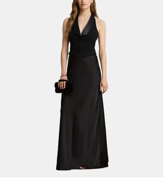Robe de soirée longue ajustée - Lauren Ralph Lauren - Noir