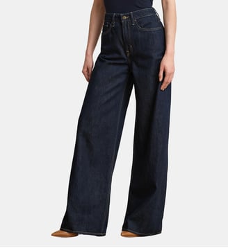 Jean large surpiqûres contrastées - Lauren Ralph Lauren - Rinse wash