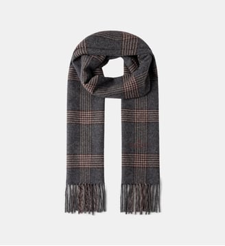 Écharpe en laine et cachemire - Hackett London - Gris et multicolore