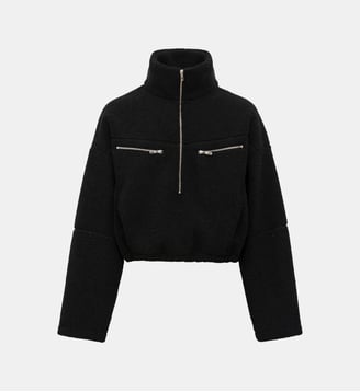 Sweat-shirt zippé à col montant - LGN Louis Gabriel Nouchi - Black