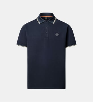 Polo droit à manches courtes - Hackett London - Bleu marine