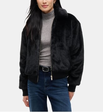 Blousons effet fourrure - Tommy Hilfiger - Noir