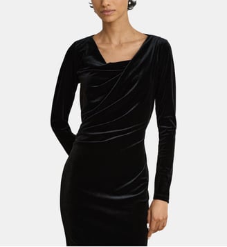 Robe de soirée longue ajustée - Lauren Ralph Lauren - Noir