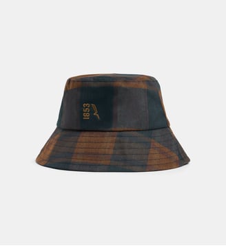 Bob waterproof à carreaux - Aigle - Bleu marine et marron