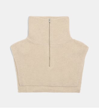 Plastron zippé en laine - Aigle - Beige