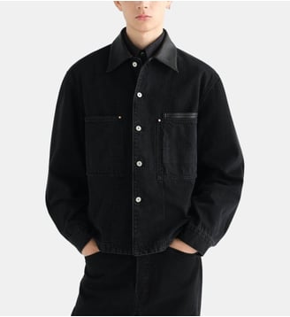 Surchemise workwear en denim - Lemaire - Black