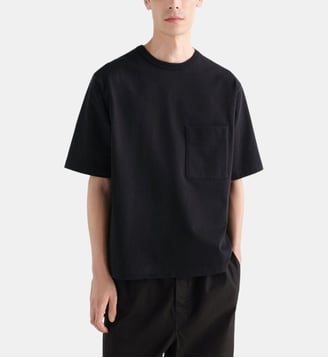 T-shirt boxy en coton - Lemaire - Black