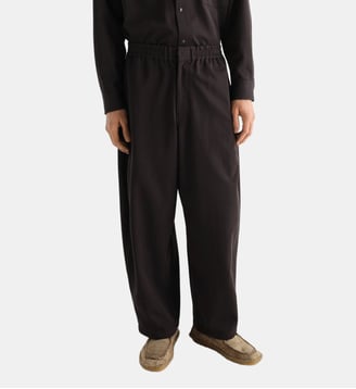 Pantalon de jogging droit en laine mélangée - Lemaire - Moka