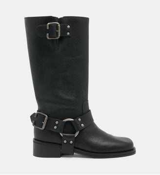 Bottes motardes Clelia - Mellow Yellow - Noir